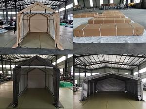 Cochera <span class=keywords><strong>de</strong></span> Acero Resistente con Cubierta Impermeable <span class=keywords><strong>de</strong></span> PE, Carpa para Todas las Estaciones para Autos, Cuatrimotos, Remolques y Equipos - Product Image 4