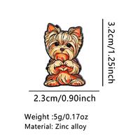 Broches en métal en gros, motifs animaux (chat, chien) et citations, impression UV, broches créatives avec lettres anglaises, épingles de mode pour vêtements