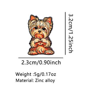 Broches en métal en gros, motifs animaux (<span class=keywords><strong>chat</strong></span>, chien) et citations, impression UV, broches créatives avec lettres anglaises, épingles de mode pour vêtements - Product Image 6