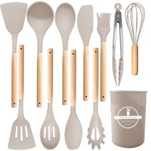 Kitchenware Cooking <b>Tool</b> Gadget Accessories 12PCS BPA Free <b>Silicone</b> Spatula Spoon Cookware <b>Silicone</b> Kitchen Cooking Utensils Set - Product Image 3