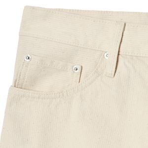 Pantaloni in <span class=keywords><strong>Denim</strong></span> <span class=keywords><strong>Ecru</strong></span> personalizzati Jeans larghi Jeans larghi larghi uomo - Product Image 5