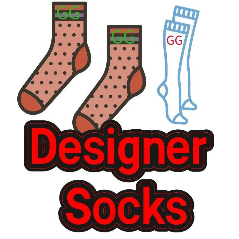 Wholesale fashion adult designer socks luxury women brown knee high gg socks famous brand gg tights pluz size ladies stockings