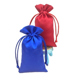 Small Custom logo Silk Drawstring Pouch Bag Satin Jewelry Bags Satin Pouch Wholesale - Product Image 6