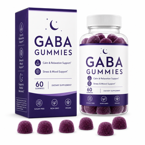 Gummies GABA pour le sommeil avec L-Théanine et <span class=keywords><strong>Passiflore</strong></span> 250mg – Soutien à la relaxation, sans sucre, végétaliennes, ODM - Product Image 1