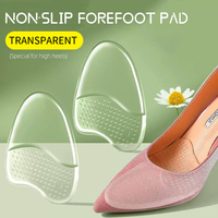 Semelles intérieures SOYANGNEK en gel de 4 mm d'épaisseur, coussinets antidérapants pour l'avant-pied, semelle intermédiaire pour talons hauts, transparentes, ajustement de la taille de chaussure, amortissement des chocs