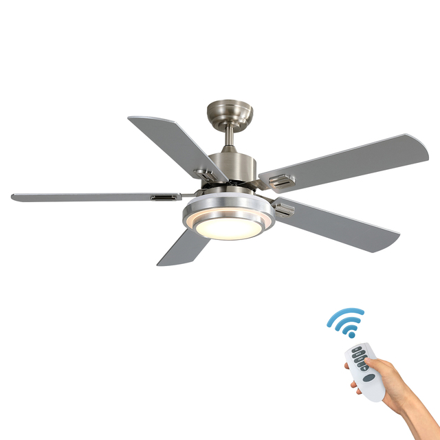 Simple 52inch Abs Blades Ceiling Fan with Light Remote Control Energy Saving Ceiling Fan Lamp