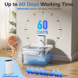 Portable Cordless 304 Stainless Steel Cat <b>Water</b> Fountain <b>Automatic</b> Rechargeable 3.2L Pet <b>Water</b> <b>Dispenser</b> for Cats Dogs - Product Image 3