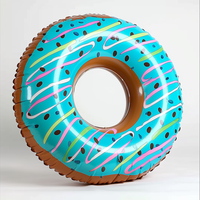 Bouée gonflable en PVC en forme de donut, très populaire, 100 cm, option logo personnalisé, pour fête de piscine d'enfants et utilisation à la plage, modèle PD134202