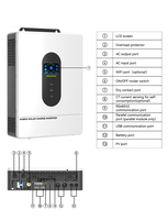 Inverter Surya Hibrida AS Berkualitas Tinggi 10KW 12KW Fungsi Paralel 120v 240v 48V Inverter Baterai untuk Jamaika