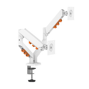 Charmount xoay có thể điều chỉnh VESA màn hình trắng 2 cánh tay 32 inch Bàn Chủ kép gắn màn hình cánh tay - Product Image 2