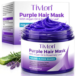 Mascarilla Capilar Nutritiva Sin Enjuague Tivlon con Hoja de Romero <span class=keywords><strong>para</strong></span> <span class=keywords><strong>Cabello</strong></span> Dañado y Rubio Anti-Amarillo - Product Image 1
