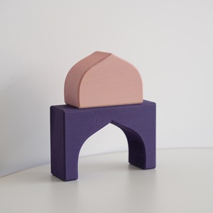 Atacado 1001 Night <span class=keywords><strong>Building</strong></span> <span class=keywords><strong>Blocks</strong></span> Set Tamanho Grande Madeira Blocos Corados Tingimento Empilhados Educação Puzzle Toy para Jardim de Infância - Product Image 2