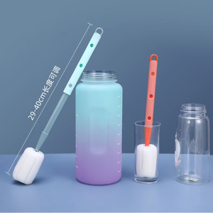 Cepillo de limpieza para botellas y tazas con mango largo y aislamiento, cepillo de esponja extraíble para limpieza de botellas y tazas - Product Image 3