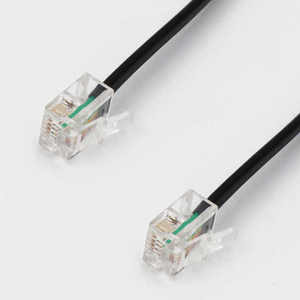 สายเคเบิลต่อโทรศัพท์สายเคเบิล5E แมวสีดำสายเคเบิลเครือข่ายแพทช์พร้อมปลั๊ก RJ11มาตรฐานและหัวต่อในสาย1เส้น