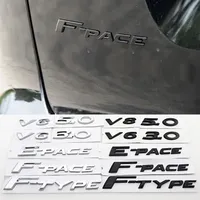 1 pièce Autocollant de logo de voiture en ABS F-PACE pour pare-chocs arrière, hayon, coffre, accessoires d'emblème JB