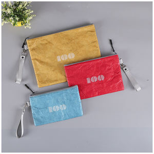 カスタムロゴ対応 洗えるタイベック®製スモールポーチ ジッパー付きコインケース・化粧ポーチ - Product Image 4