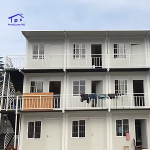 Villa, appartement, bureau, hôtel modulaire préfabriqué personnalisé de 20 pieds et 40 pieds, maison mobile à 2 étages, petite maison préfabriquée en conteneur - Product Image 4