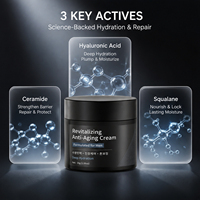 Produits de soin de la peau pour hommes, crème revitalisante pour le visage, renforce la barrière cutanée, formule au squalane, anti-âge, hydratant de nuit rapide