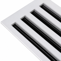 Diffuseur linéaire en aluminium blanc à 4 fentes, grille d'aération réglable pour plafond CVC, pour bureau et hôtel
