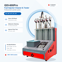 Nettoyeur et testeur d'injecteurs de carburant GDI 608Pro, équipement de lavage ultrasonique, test de résistance des injecteurs, testeur multifonction