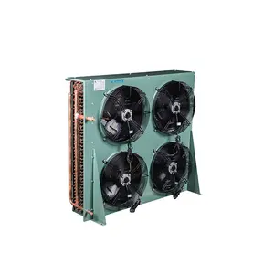 Quatre ventilateurs adaptent le condensateur évaporatif de climatisation de bobine de cuivre de Type d'aileron de la tension 220v 60hz 1ph usine