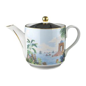 Tetera de filtro intrincadamente decorada, tetera de Prado dulce, tetera de porcelana con diseño floral de cerámica con infusor, regalo para mujer - Product Image 1