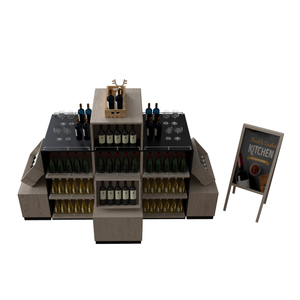 Présentoir à vin autoportant en bois, grande capacité, design amovible, durable et écologique pour supermarché - Product Image 4