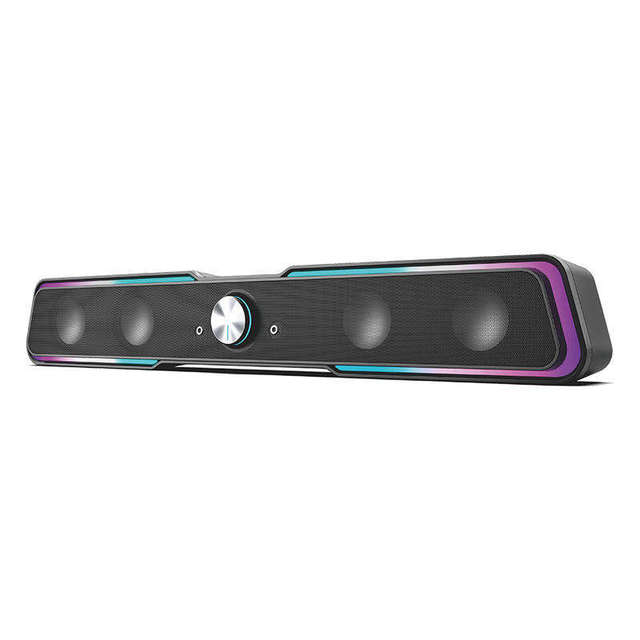 15inch Long bar Speakers Audio System Sound bar with Subwoofer 5.1 bluetooth Colorful Led Light Powerful Bass Gaming Soundbar