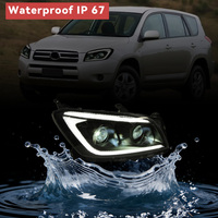 Feux avant à LED DK Morion Black Housing pour Toyota RAV4 2009-2012, clignotants séquentiels DRL, ensemble de phares avant