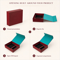 Boîte cadeau rigide gaufrée réutilisable en matériaux recyclés écologiques personnalisés avec doublure en éponge et insert en carton