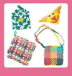 2026 Kit de tissage éducatif créatif DIY avec cordes élastiques pour la création de boucles et de sous-verres en spirale arc-en-ciel - Product Image 6