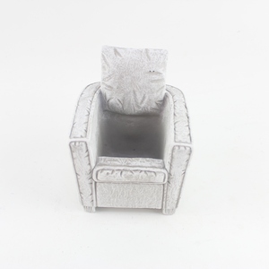 Pot de fleurs en ciment miniature en forme de canapé, classique, mignon, pour plantes succulentes, cactus, <span class=keywords><strong>intérieur</strong></span>/extérieur - Product Image 3
