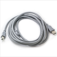 Cable de impresora USB directo de fábrica Cable de datos de alta velocidad de cobre puro gris para uso de oficina de computadora de impresora