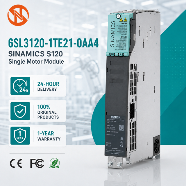 Siemens 6SL3120-1TE21-0AA4 Brand New Original SINAMICS S120 600V DC 400V 3 Phase 9A Motor Drive Module