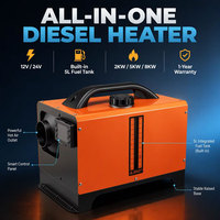 Chauffage au diesel pour camion de 5 kW 12 V 24 V pour camping-cars, voitures, camping-cars, chauffage d'air