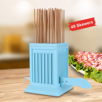 Machine à brochettes de viande, boîte en plastique, outil de barbecue, une fois, 49 brochettes de viande/tofu