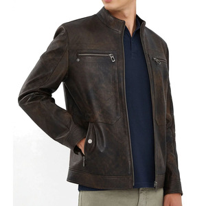 Service OEM, produit de première qualité, veste en cuir pour homme, nouvelle arrivée, vêtement d'extérieur respirant, veste en cuir légère pour homme - Product Image 5
