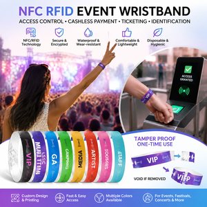 Pulsera NFC RFID Personalizada para Eventos, Pulsera Desechable para Festivales, para Control de Acceso, Control de Asientos e Identificación - Product Image 3