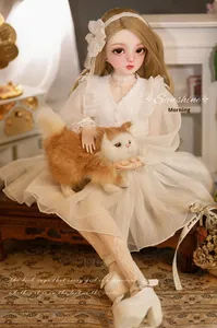 Bambola BJD Doris Katie da 60 cm in vinile, vestito da principessa per matrimonio, stile fatato, simulazione, regalo di compleanno, giocattolo - Product Image 4