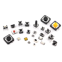 Kit Surtido DIY SMD DIP 2*4 3*6 4*4 6*6 12*12, 125 Piezas, 25 Tipos/lote, Microinterruptores, Botones Pulsadores, Interruptores Táctiles, Mini Interruptores de Hoja de Reinicio