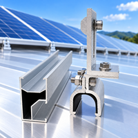 Système de support solaire, kit de fixation en L pour rail en aluminium, pour projet d'installation de panneaux photovoltaïques