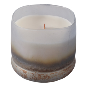 Candela in Vetro Satinato con Stoppino in Legno, Elegante Centrotavola, Decorazione per Tavolino da Caffè, Candela Profumata - Product Image 3