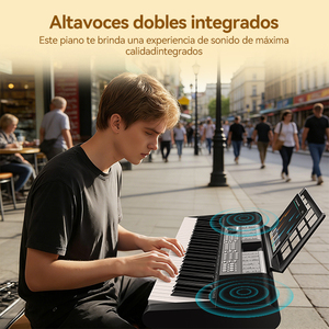 TERENCE SP611 Clavier 61 touches <span class=keywords><strong>pour</strong></span> débutants et enfants, One Key One Note, enregistrement, 255 tons, <span class=keywords><strong>piano</strong></span> numérique portable - Product Image 2