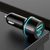 Chargeur de voiture USB rapide 15W, chargeurs rapides Type C PD, adaptateur de charge rapide pour téléphone de voiture pour iPhone 16 15 Pro Max