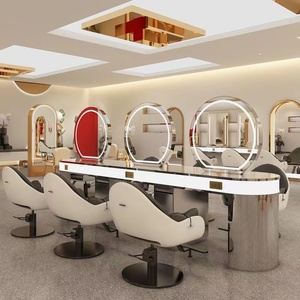 Conjunto de Muebles para Salón de Belleza, Estación de Espejo para Barbería, Estaciones de Estilismo, Espejos LED para Barbería, Espejos Individuales y Dobles para Barbería - Product Image 6