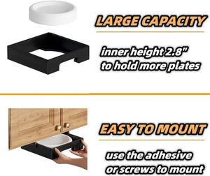 Organizador de Platos de Papel de Bambú para Debajo del Gabinete, Dispensador de Platos de Papel, Estante para Cajones, Organizador de Cajones para la <span class=keywords><strong>Cocina</strong></span> - Product Image 5