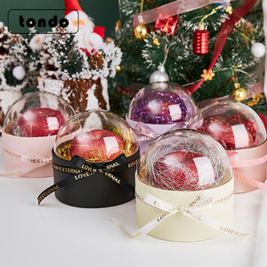 Tondo Clear <strong>Christmas</strong> Custom Candy Gift Box Packaging <strong>Christmas</strong> <strong>Eve</strong> Box for Packaging Paper <strong>Boxes</strong> - Product Image 1