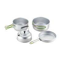 Ensemble de 4 ustensiles de cuisine en aluminium pour le camping, écologiques, pour le camping en camping-car