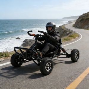 Kart tout-terrain XuanYu Small Wheel-4 80CC à essence, deux temps, frein à disque, propulsion arrière, pour enfants et adultes, karting de course en plein air - Product Image 1