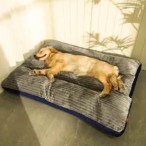 중형 대형견을위한 큰 개 매트 코듀로이 패드 특대 애완 동물 수면 침대 큰 두꺼운 개 소파 이동식 빨 애완 동물 용품